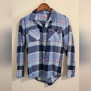 SO Plaid Button-Up Shirt